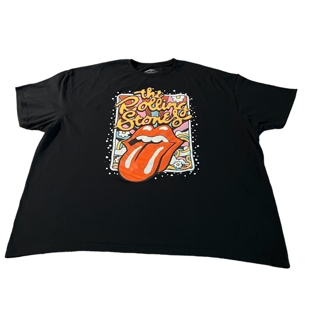 THE ROLLING STONES BLACK SHORT SLEEVES GRAPHIC T-SHIRT SIZE 3XL